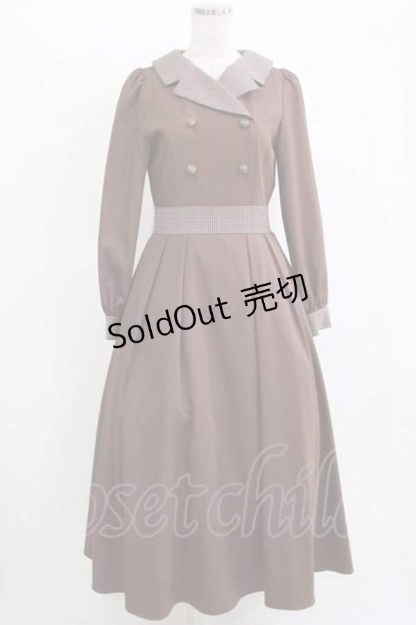 画像1: Maison de FLEUR Petite Robe canone / サラのロマンスワンピース S Brown H-25-11-11-008-EL-OP-NS-ZH (1)