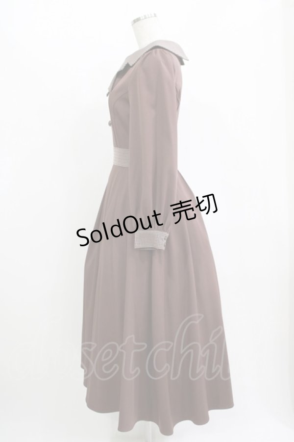 画像2: Maison de FLEUR Petite Robe canone / サラのロマンスワンピース S Brown H-25-11-11-008-EL-OP-NS-ZH (2)