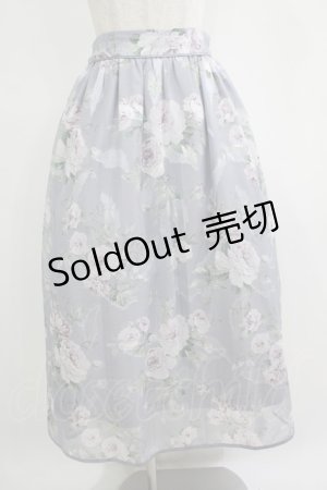 画像: axes femme / 花柄シアージャカードスカート M ラベンダー H-25-11-11-013-AX-SK-NS-ZH