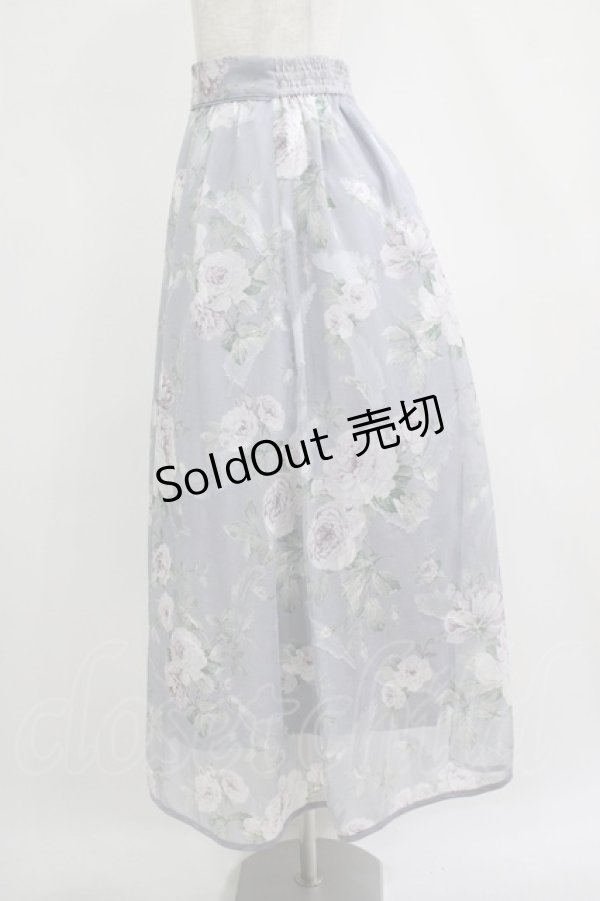 画像2: axes femme / 花柄シアージャカードスカート M ラベンダー H-25-11-11-013-AX-SK-NS-ZH (2)