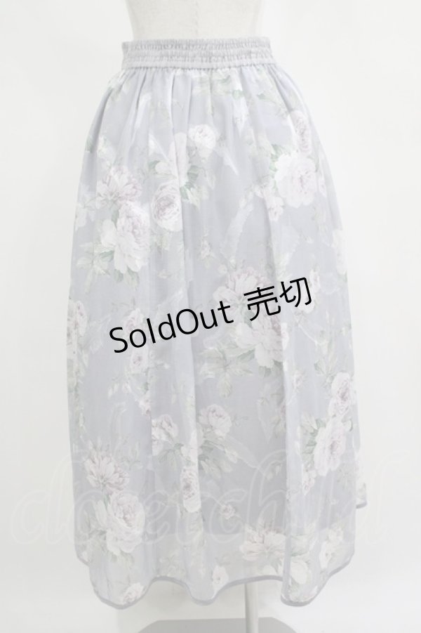 画像3: axes femme / 花柄シアージャカードスカート M ラベンダー H-25-11-11-013-AX-SK-NS-ZH (3)