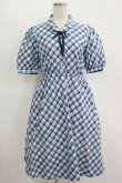 画像1: Fi.n.t / リボンタイ付き開衿チェックワンピース Free BLUE H-25-11-11-018-CA-OP-NS-ZH (1)