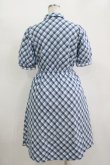 画像3: Fi.n.t / リボンタイ付き開衿チェックワンピース Free BLUE H-25-11-11-018-CA-OP-NS-ZH (3)