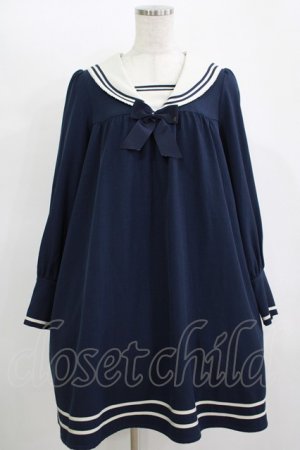 画像: Innocent World / IWチャームセーラーワンピース M ネイビー H-25-11-11-019-IW-OP-NS-ZH
