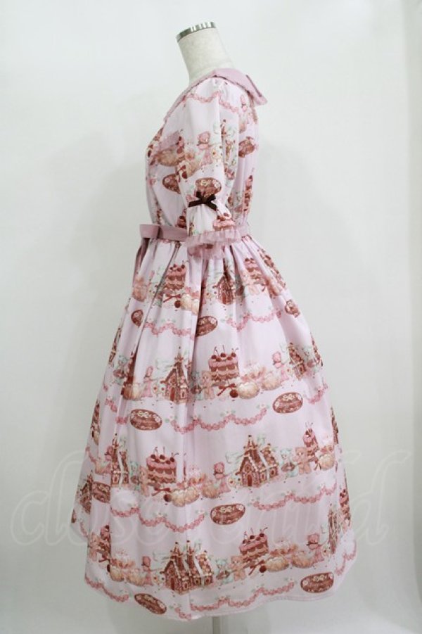画像2: axes femme kawaii / お菓子の家柄ワンピース M ピンク H-25-11-11-002-AX-BL-NS-ZH (2)