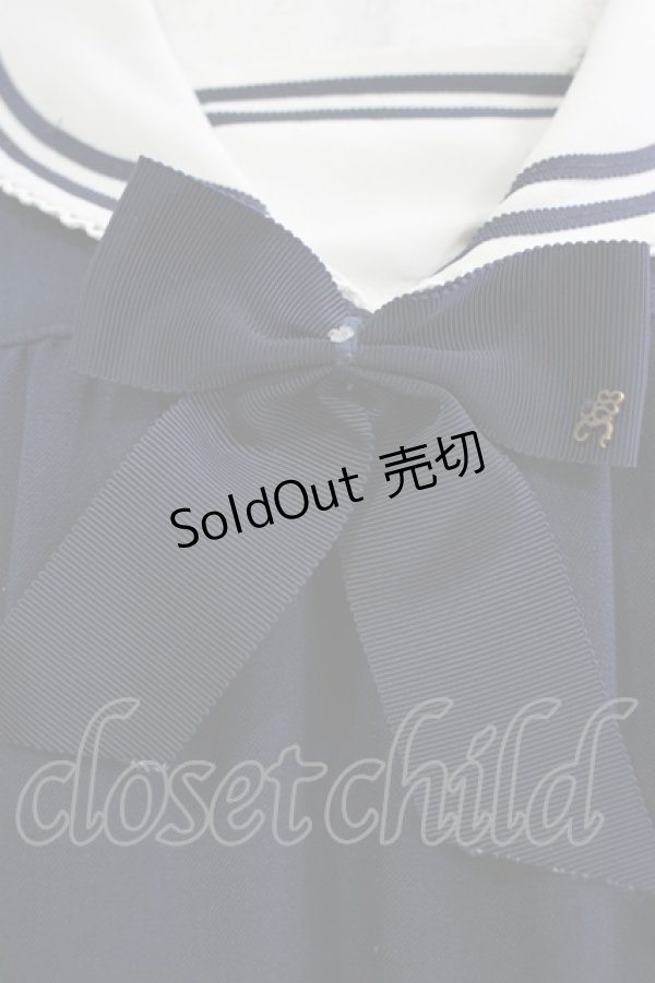 画像4: Innocent World / IWチャームセーラーワンピース M ネイビー H-25-11-11-019-IW-OP-NS-ZH (4)