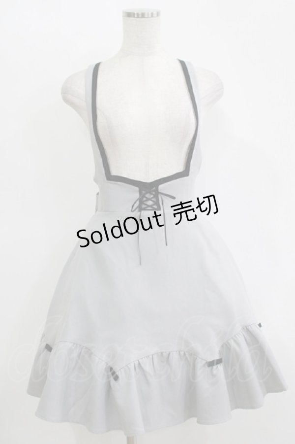 画像1: Secret Honey / パイピングスカート Free グレー H-25-11-11-022-CA-SK-NS-ZH (1)