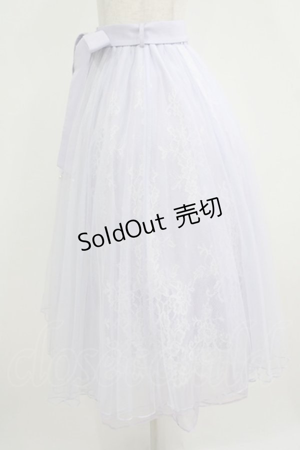 画像2: axes femme POETIQUE / レース×チュールスカート M ラベンダー H-25-11-11-025-AX-SK-NS-ZH (2)