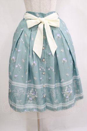 画像: axes femme / スイートピーパネル柄スカート M グリーン H-25-11-11-026-AX-SK-NS-ZH