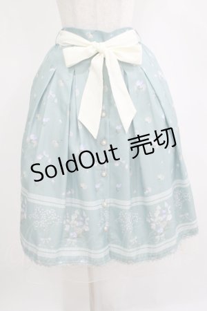 画像: axes femme / スイートピーパネル柄スカート M グリーン H-25-11-11-026-AX-SK-NS-ZH