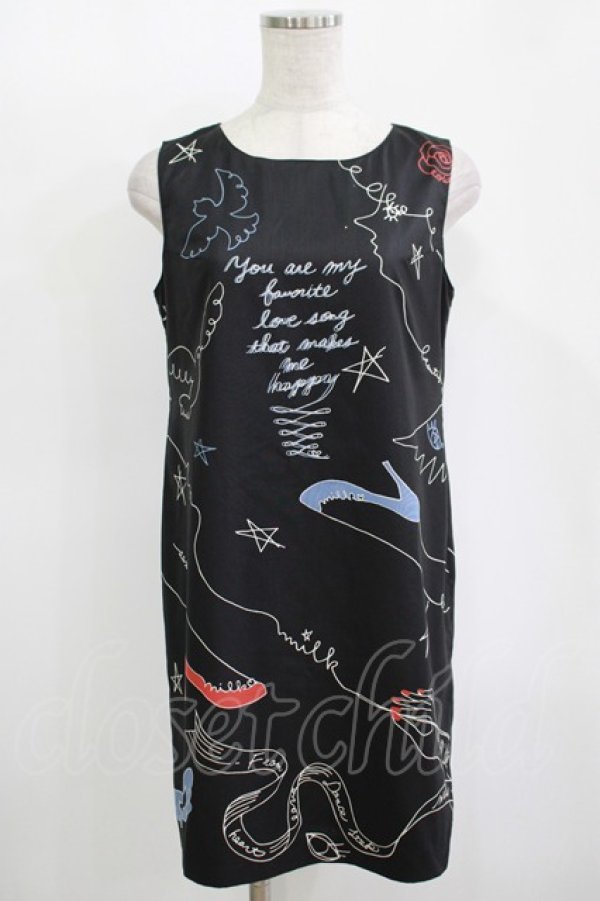 画像1: MILK / アーティ-ミニドレス  黒 H-25-11-12-027-ML-OP-KB-ZH (1)