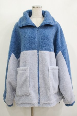 画像: Whinny / もこもこパラダイスアウター  サックス H-25-11-12-029-PU-CO-KB-ZH