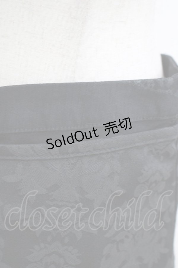 画像4: HONEY / 刺繍ジャガードラップ風スカート  ブラック H-25-11-12-032-HN-SK-KB-ZH (4)