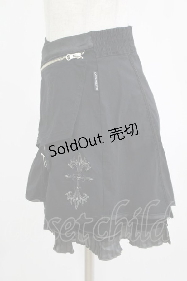 画像2: Ozz oneste / レイヤード風スカート  ブラック H-25-11-12-033-OO-SK-KB-ZH (2)