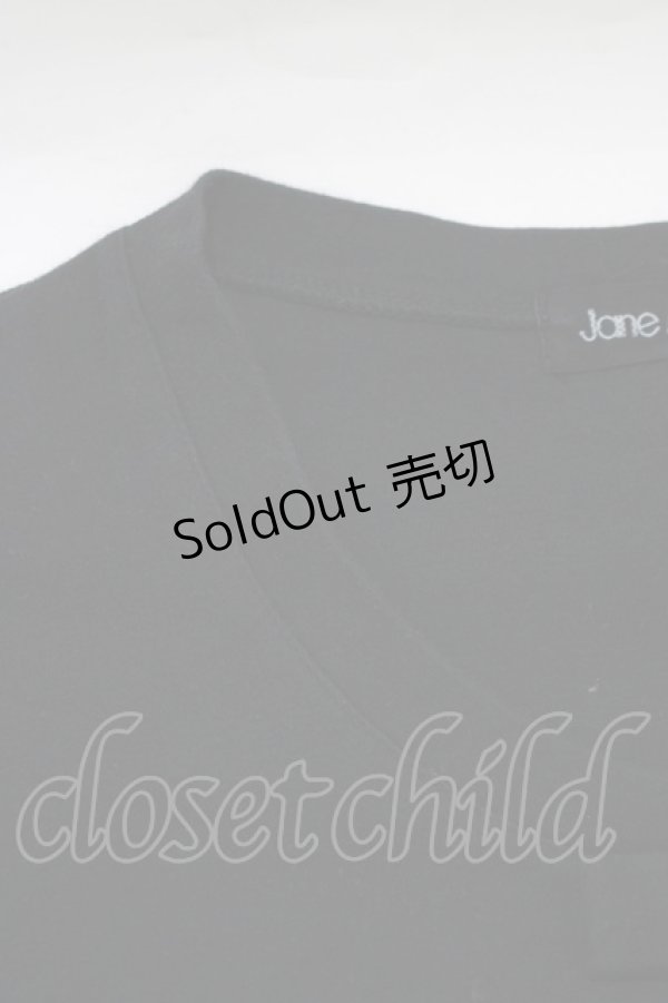 画像4: Jane Marple / ロゴ刺繍リボンカットソー  黒 H-25-11-12-040-JM-TO-KB-ZT369 (4)