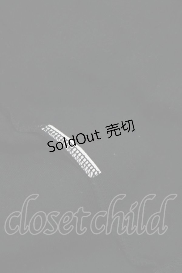 画像5: Jane Marple / ロゴ刺繍リボンカットソー  黒 H-25-11-12-040-JM-TO-KB-ZT369 (5)