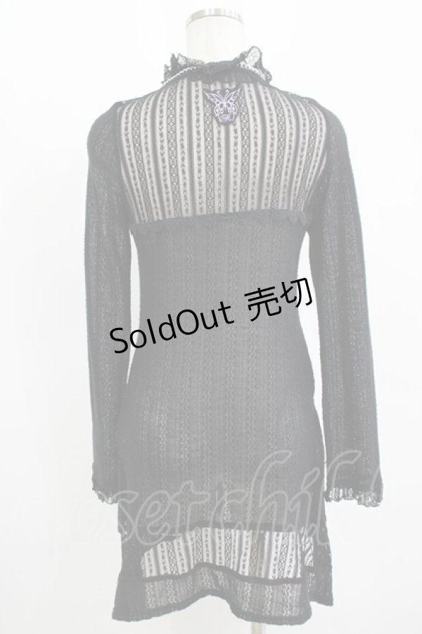 画像3: HONEY / シアーロングカーディガン  ブラック H-25-11-12-043-HN-TO-KB-ZH (3)