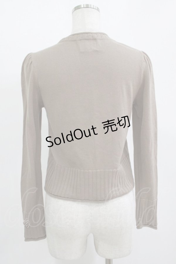 画像3: Shirley Temple / ベルベットリボンカーディガン 160 ブラウン H-25-11-12-044-ET-TO-KB-ZH (3)