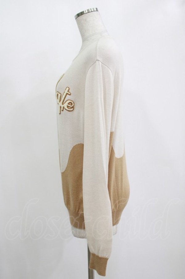 画像2: Q-pot. / メルトチョコレートクルーネックニット  ミルク H-25-11-12-045-QP-TO-KB-ZH (2)