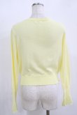 画像3: Emily Temple cute / ロゴ刺繍ニットカーディガン  イエロー H-25-11-12-046-ET-TO-KB-ZH (3)