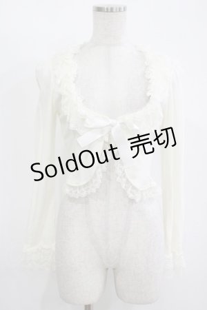 画像: Innocent World / オリジナルレースミルフィーユチュールレースボレロ  オフ H-25-11-12-047-IW-TO-KB-ZH