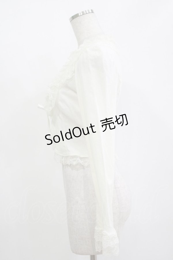 画像2: Innocent World / オリジナルレースミルフィーユチュールレースボレロ  オフ H-25-11-12-047-IW-TO-KB-ZH (2)