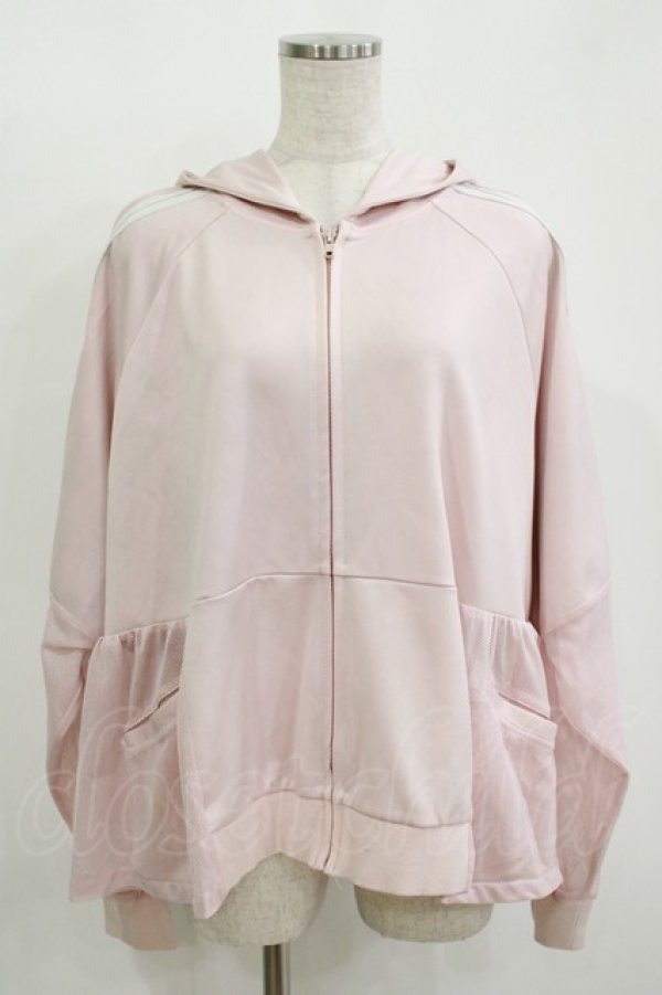 画像1: Candy Stripper / RUFFLE TIER JERSEY PARKA  ピンク H-25-11-12-049-PU-TO-KB-ZH (1)