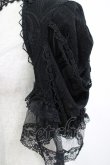 画像4: DARK IN LOVE / Gothic elegant short sleeves capeボレロ L ブラック H-25-11-12-050-PU-TO-KB-ZH (4)