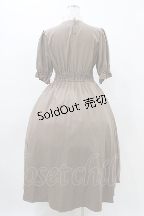 画像2: m petit by misako / ナシジムジキリカエワンピース M ブラウン H-25-11-12-1035-LO-OP-NS-ZH (2)