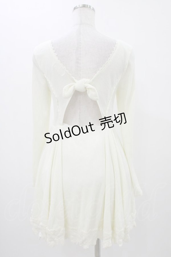 画像2: LIZ LISA / レースアップワンピース Free 生成り H-25-11-12-1039-LO-OP-NS-ZH (2)