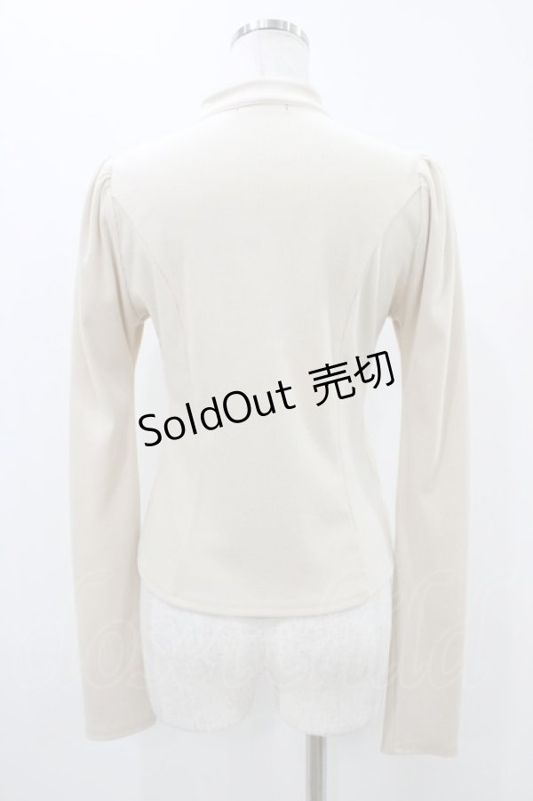 画像2: EATME / フロントリボンレイヤードリブTOP Free アイボリー H-25-11-12-1052-LO-TO-NS-ZH (2)