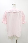 画像2: Chalmiere / トーションレース丸襟半袖ブラウス M ピンク H-25-11-12-1053-0-BL-NS-ZH (2)