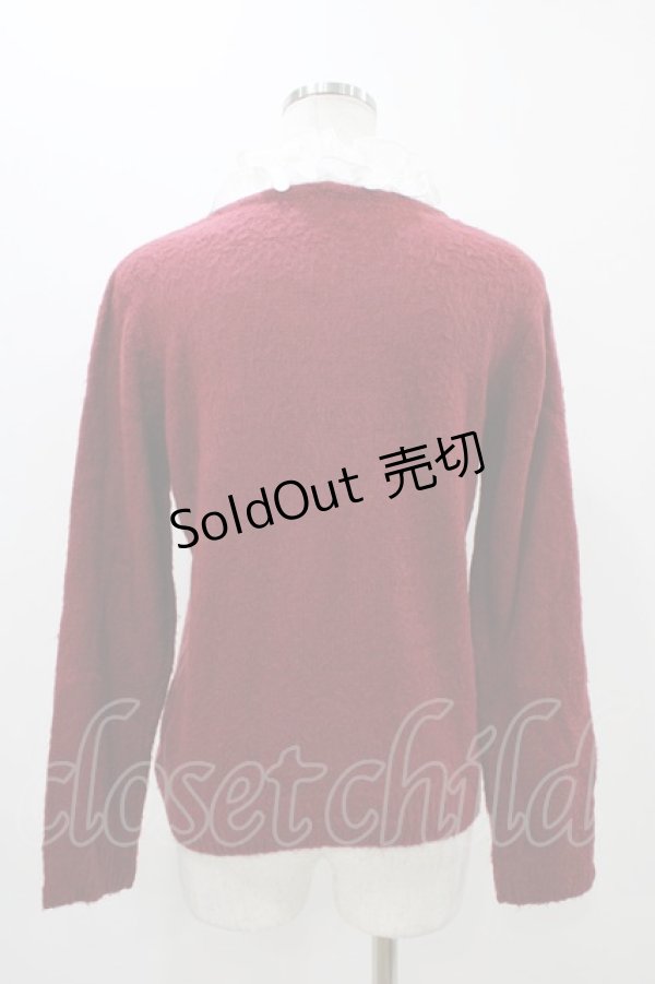 画像2: axes femme / 襟付きニット M レッド H-25-11-12-1055-AX-TO-NS-ZH (2)