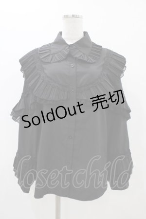 画像: axes femme purple label / プリーツフリルブラウス N  H-25-11-12-1060-LO-BL-NS-ZH