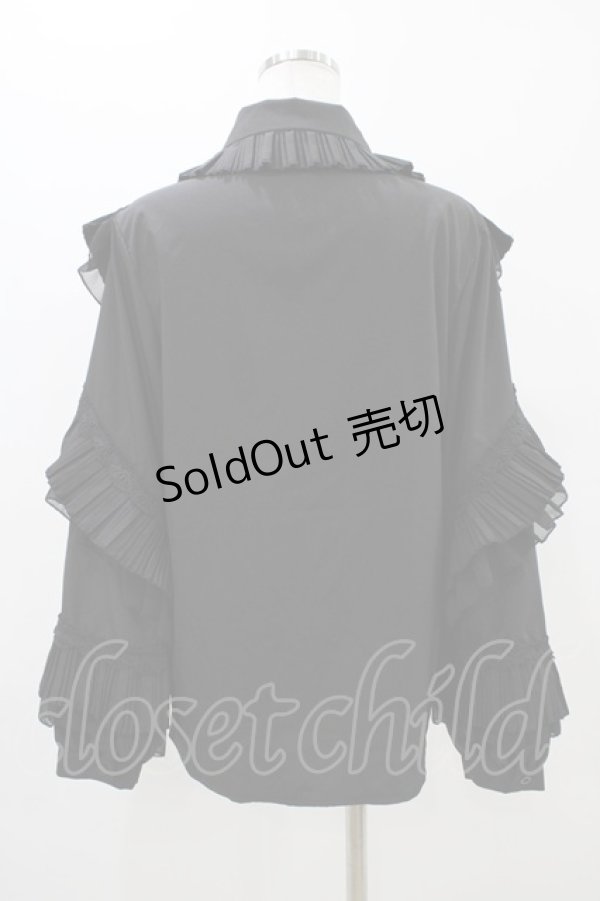 画像2: axes femme purple label / プリーツフリルブラウス N  H-25-11-12-1060-LO-BL-NS-ZH (2)