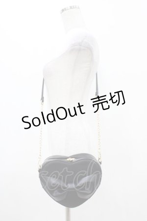 画像: m petit by misako / AMハートリボンSLD  ブラック H-25-11-12-1007-LO-BG-NS-ZH