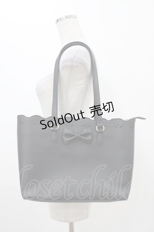 画像1: m petit by misako / サンリオキャラクターズコラボ クロミ トートバッグ  ブラック H-25-11-12-1010-LO-BG-NS-ZH (1)