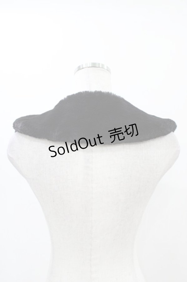 画像2: m petit by misako / AMポンポンツキエリ  ブラック H-25-11-12-1012-LO-ZA-NS-ZH (2)