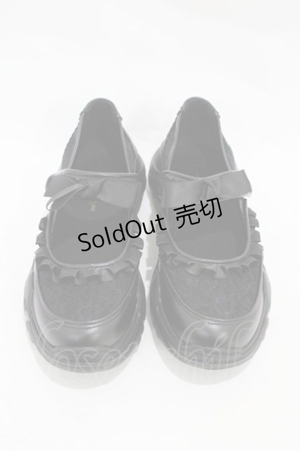 画像1: m petit by misako / AMコウリボンフリルSNK L ブラック H-25-11-12-1002-LO-SH-NS-ZH (1)