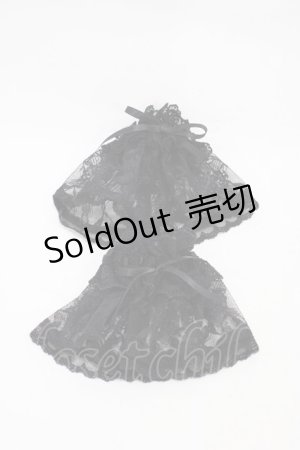 画像: ALICE and the PIRATES / A/Pレース地お袖とめ  ブラック H-25-11-12-1015-PA-ZA-NS-ZH