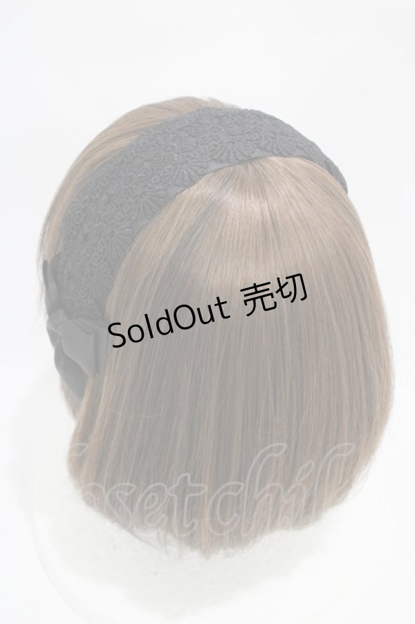 画像2: m petit by misako / TT*AMレースカチューシャ  ブラック H-25-11-12-1017-LO-AC-NS-ZH (2)