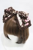 画像1: BABY,THE STARS SHINE BRIGHT / ハートマーブルチョコレートとシュガーコーテッドクッキー柄リボンカチューシャ  ブラウン H-25-11-12-1018-BA-AC-NS-ZH (1)