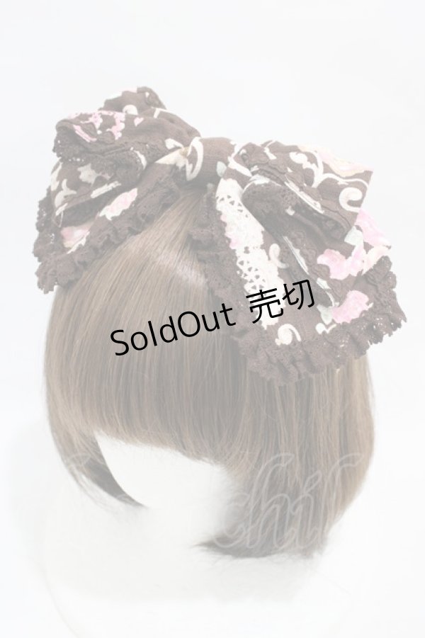 画像1: BABY,THE STARS SHINE BRIGHT / ハートマーブルチョコレートとシュガーコーテッドクッキー柄リボンカチューシャ  ブラウン H-25-11-12-1018-BA-AC-NS-ZH (1)