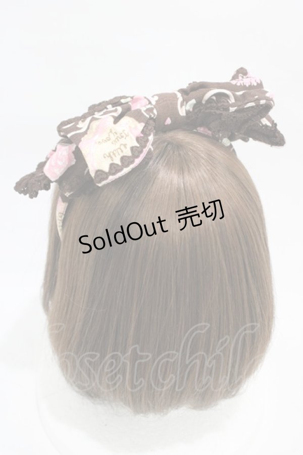 画像2: BABY,THE STARS SHINE BRIGHT / ハートマーブルチョコレートとシュガーコーテッドクッキー柄リボンカチューシャ  ブラウン H-25-11-12-1018-BA-AC-NS-ZH (2)