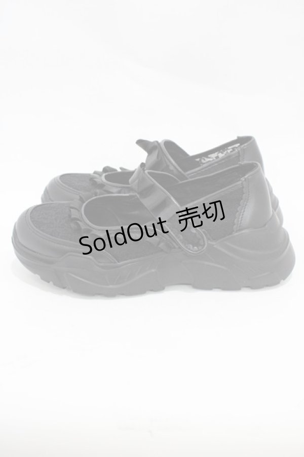 画像2: m petit by misako / AMコウリボンフリルSNK L ブラック H-25-11-12-1002-LO-SH-NS-ZH (2)