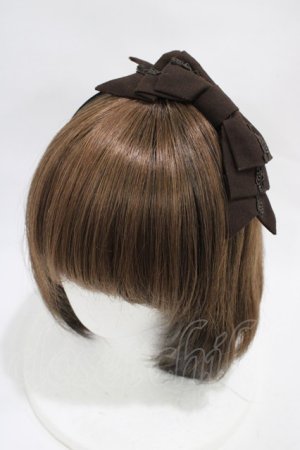 画像: Innocent World / バラレースドレスリボンカチューシャ  ショコラ H-25-11-12-1020-IW-AC-NS-ZH