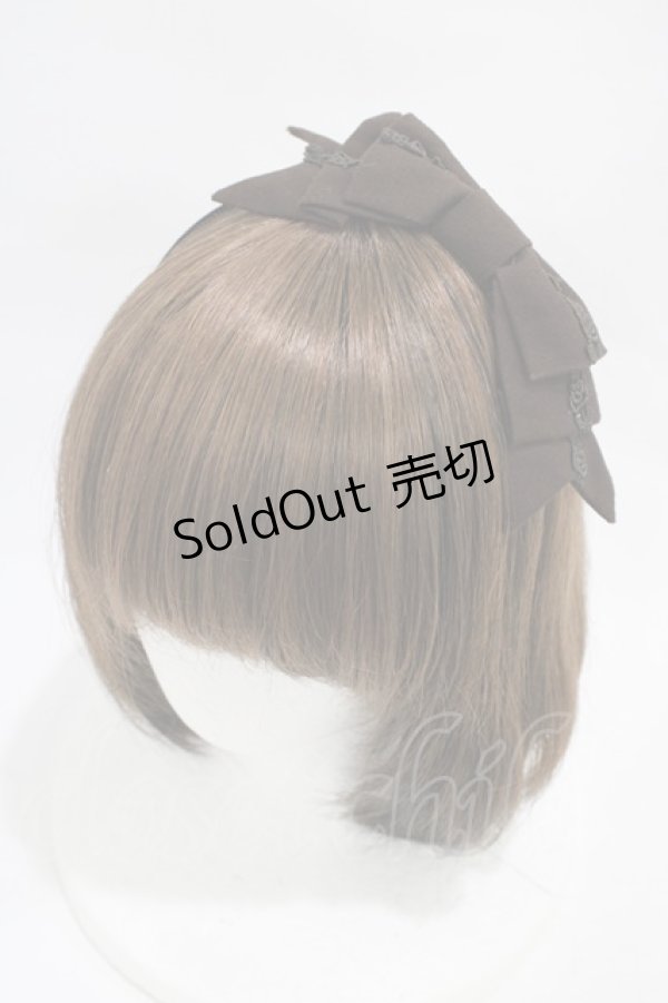 画像1: Innocent World / バラレースドレスリボンカチューシャ  ショコラ H-25-11-12-1020-IW-AC-NS-ZH (1)