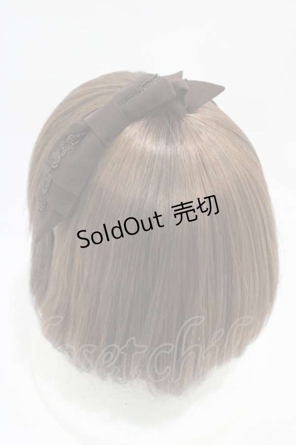 画像2: Innocent World / バラレースドレスリボンカチューシャ  ショコラ H-25-11-12-1020-IW-AC-NS-ZH (2)