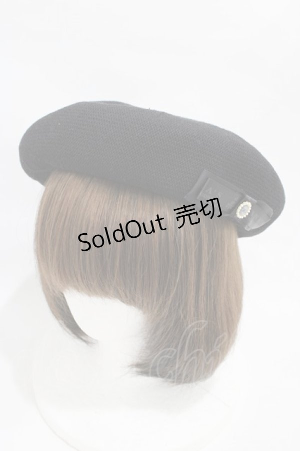 画像1: m petit by misako / NINA'Sコラボベレー  ブラック H-25-11-12-1021-LO-AC-NS-ZH (1)