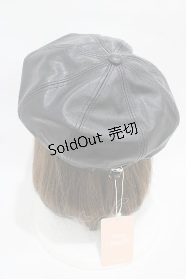 画像2: Honey Cinnamon / ビジューハートバックルキャスケット  ブラック H-25-11-12-1022-LO-AC-NS-ZH (2)